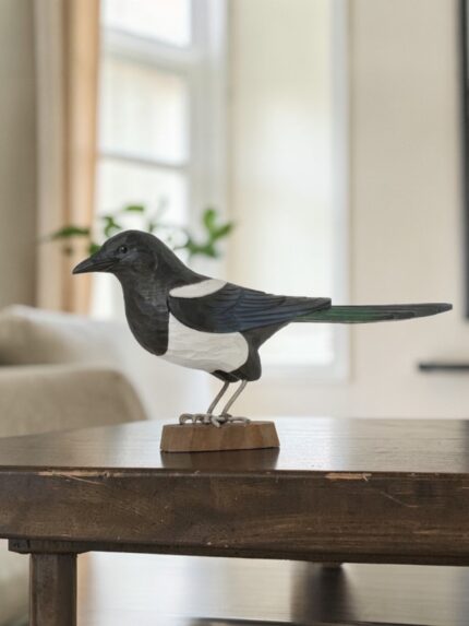 Figurine bois Pie bavarde Wildlife Garden