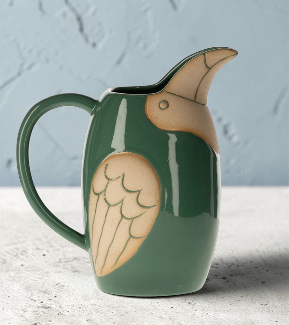 Pichet Bird bec en l'air Vert Athezza