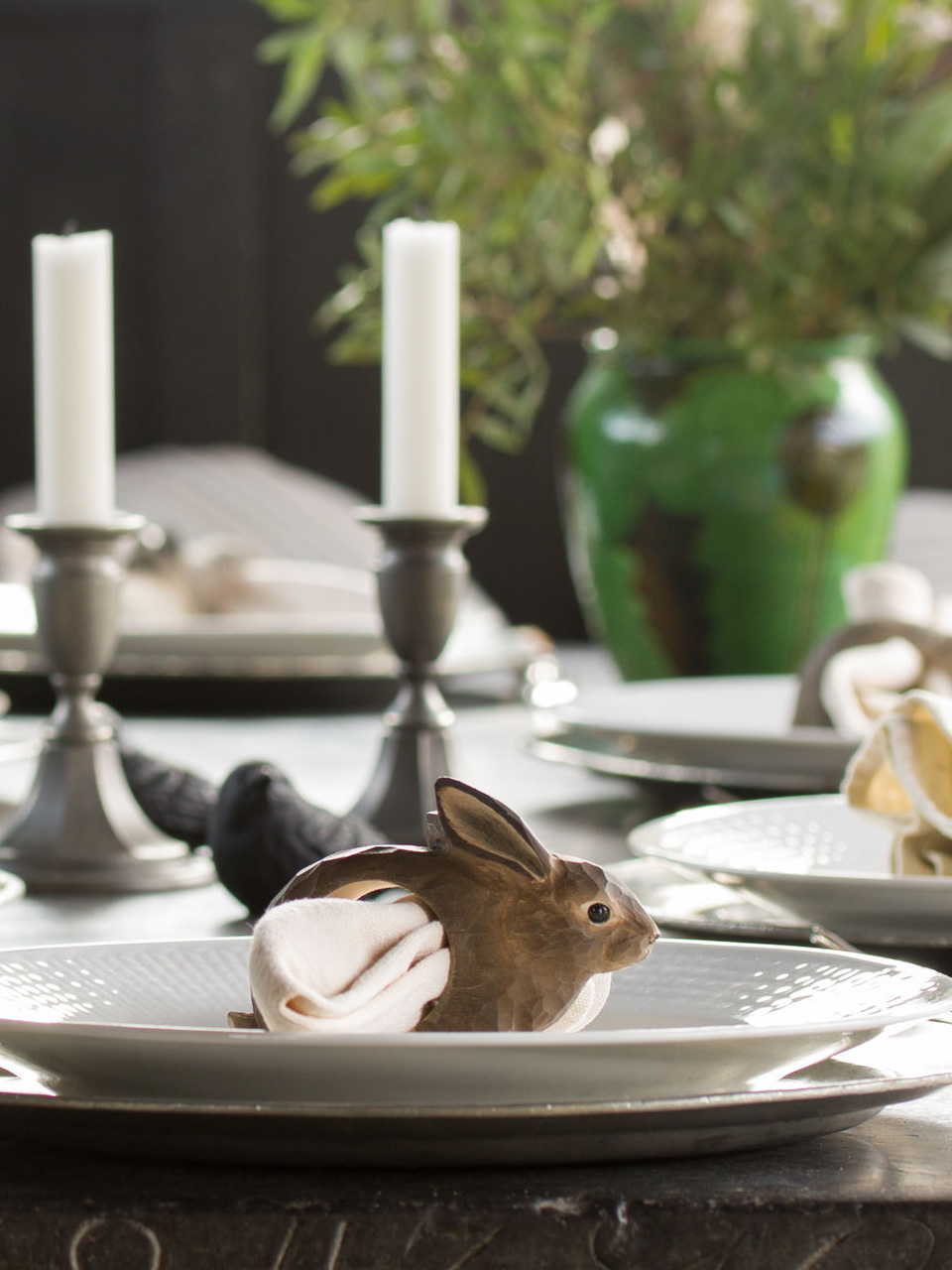 Rond de Serviette bois Lapin Wildlife Garden