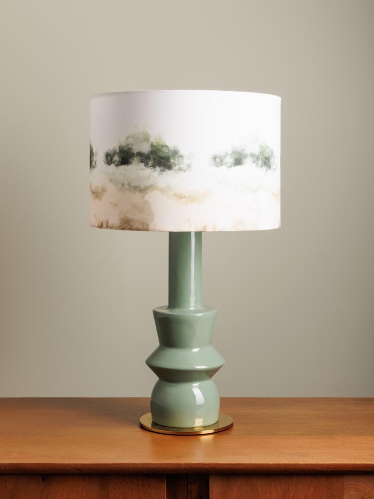 Lampe à poser Laquée verte Paysage Chehoma