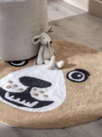 Tapis enfant ours marron Ixia