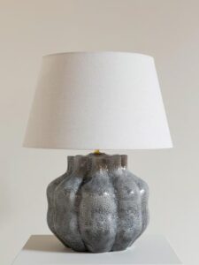 Lampe à poser grise Fleury Chehoma